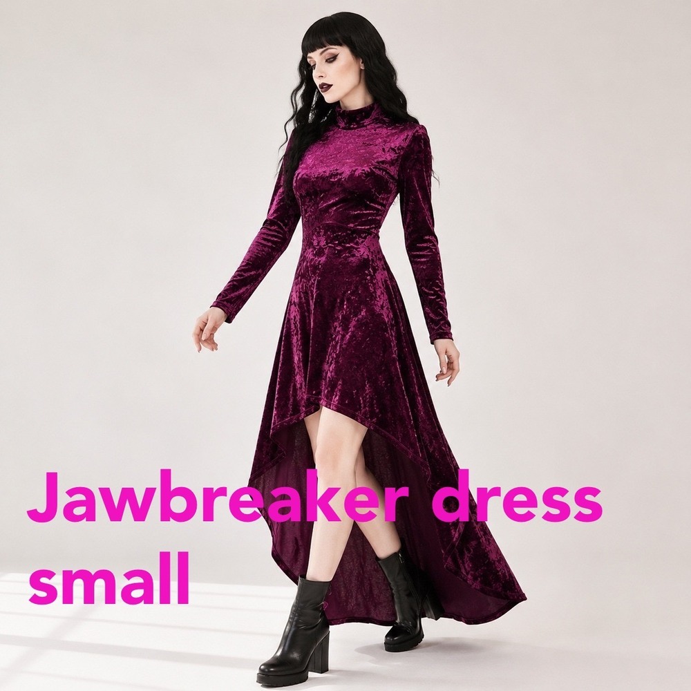 Jawbreaker Velvet Dress Small Gothic Vampire goth Whimsigoth halloween burghandy